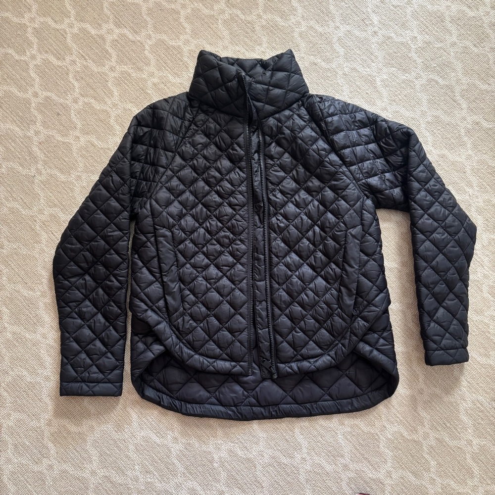Athleta Black Quilted Puffer Jacket